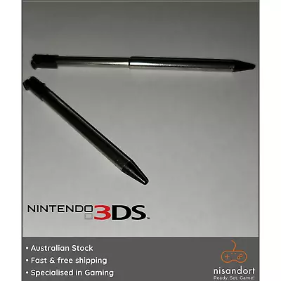 2x Nintendo 3DS Retractable Stylus Metal/Black 🕹 CTR-004 - Free Postage • $5.25