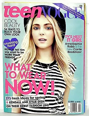 $9.44 • Buy Teen Vogue Magazine What To Wear Now! February 2013 AnnaSophia Robb