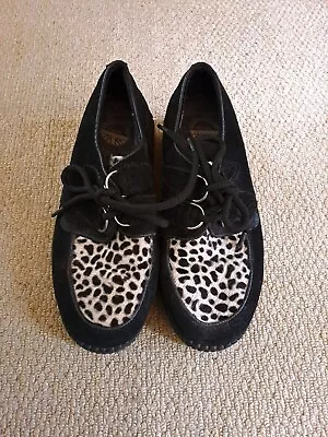 Underground Originals Animal Print Creepers Size 2 Retro Punk Rockabilly • £15