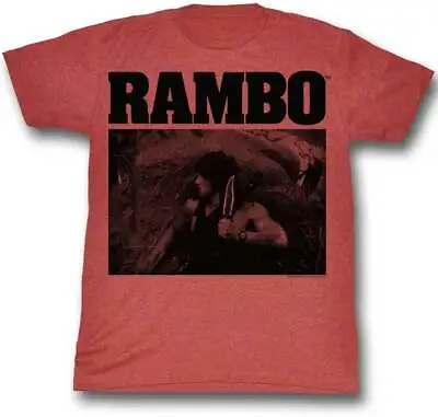 Rambo First Blood John Waiting With Survival Knife Men's T Shirt 80's Movie • $39.66