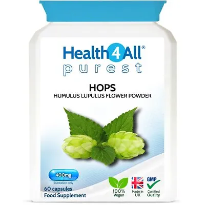 Purest Hops 400mg Capsules | ANXIETY RELAXATION SLEEP • £8.99