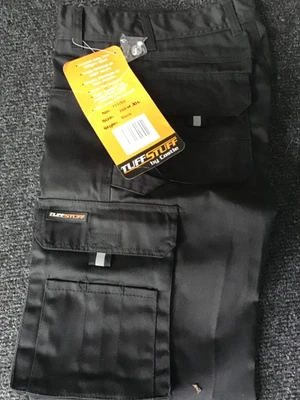 £15 • Buy New Tuff Stuff Black  711 Combat Work Trousers Size 28 Waist  30 Leg
