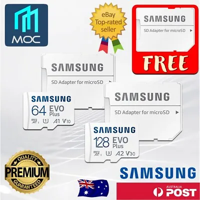 Samsung EVO PLUS Micro SD Memory TF Card 64GB 128GB Class 10 A1 A2 Genuine MOC • $1.95