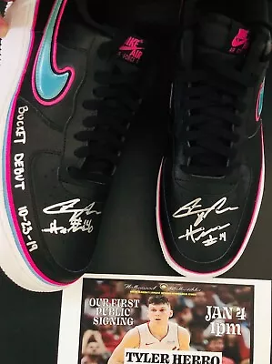 Tyler Herro Heat Auto Rookie Nike Air Force1 Miami Vice Shoes Bucket Nba Debut🔥 • $1699