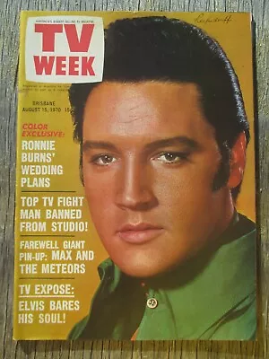 Australian TV WEEK Magazine ELVIS - 1970  Max Merritt Meteors Poster • $12.91