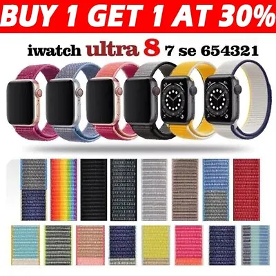 For Apple Watch Strap Nylon Band IWatch Series Ultra SE 8 7 6 54 38 40mm 44 49mm • £5.76
