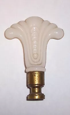 Vintage Alacite Opaque ALADDIN Milk Glass Lamp Finial Moonsheaf Art Deco 3  • $29.50