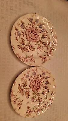 Johnson Brothers England  Rose Chintz  Cake Or Bread Plare Set Of 2 • $14