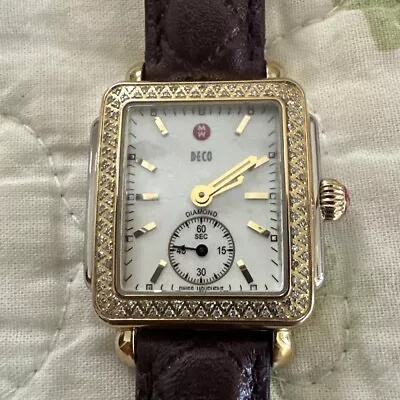 Michele Deco Two -Tone Diamond Bezel Watch & Additional Straps • $595