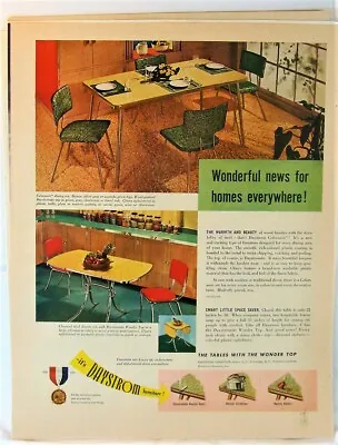 VTG MCM 1951 Daystrom Furniture Dinette Set Wonder Top Tables Photo Print Ad • $9.99