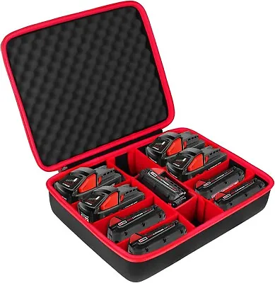 Hard Battery Storage Box Holder Organizer Carrying Case For Milwaukee M12 M18 • $35.70