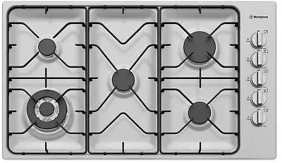 Westinghouse 90cm 5 Stainless Steel Gas Cooktop WHG953SB • $503