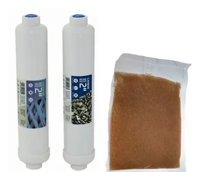 2 Pre Filters RO & 1 Ltr DI Resin Replacement For 4 Stage Reverse Osmosis 3 PCS  • £16.90