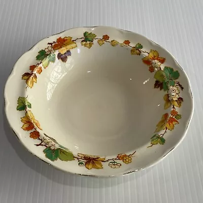 Grindley Cream Petal Autumn Dessert Berry Bowl Made In England 16.5cm • $24.95