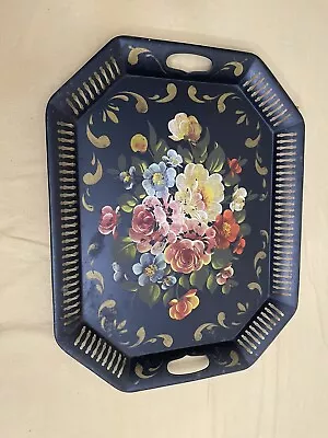 Vintage Hand Painted Metal Serving Tray • $5