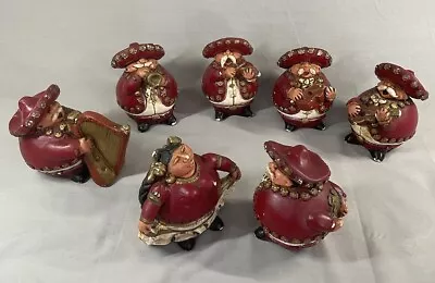 7 Pc Chalk-Ware MARIACHI BAND FIGURINE Mexican Folk Art Pottery 3.5  Tall MEXICO • $51.99