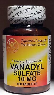 Natures Concept Vanadyl Sulfate 10mg 100 Tab • $13
