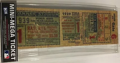 $16.99 • Buy 1939 World Series Mini-Mega Ticket - New York Yankees 14 X 4 1/4  DM1