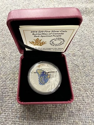 $61.94 • Buy 2014 Canada $5 Fine Silver Coin - Butterflies Of Canada Red-Spotted Purple