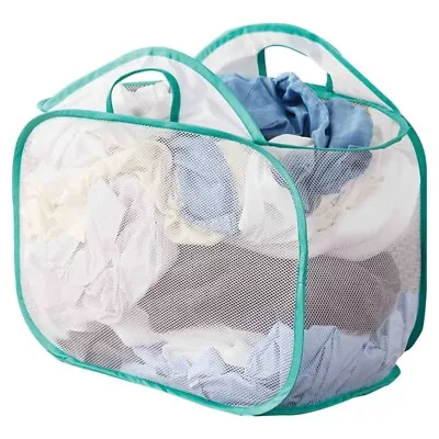 White Mesh Pop-up Laundry Basket 21 X 13 X 15.5 New Free Shipping • $19.99