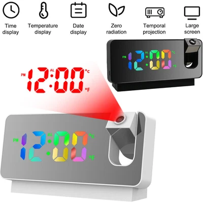 £9.98 • Buy Led Smart Digital Alarm Clock Projection Temperature Projector Lcd Display Time