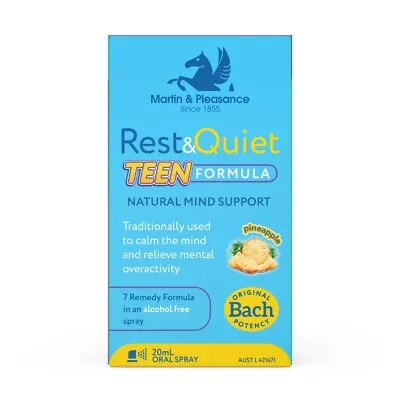 Rest&Quiet Teen Formula Spray 20 ML - 7 Bach Flower Remedies - Alcohol Free • $17.96