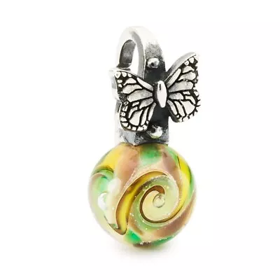 Fashion TROLLBEADS Pendant Garden House Butterflies TAGPE-00083 • $91.28