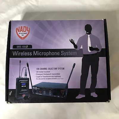 Wireless Microphone Headset Nady Systems Inc.  UWS-100 LT Great Condition! W/Box • $32