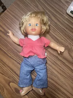 Fisher Price Little Mommy Baby Doll 14  Toddler Mattel 2007 Blonde Girl • $10