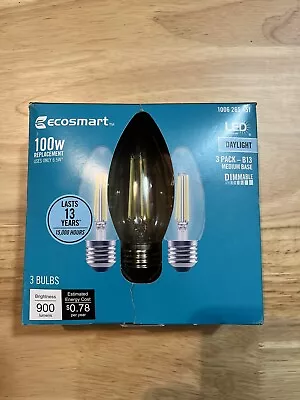 (3-Pk) EcoSmart 26 Medium LED Vintage Edison Light Bulb Daylight • $9.99