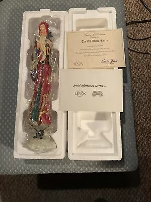 1995 Lenox Crystal Pencil Figurine “Old World Santa” 13.5 Inch NIB • $29.99