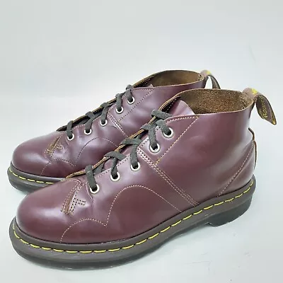 Dr Martens Church Chukka Monkey Burgundy 6 Eye Hole  Suede  Boots Uk 6 Eu 39 • £84.99