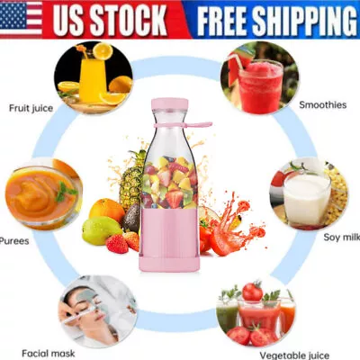 Portable Blender Juicer Electric USB Rechargeable Smoothies Mixer Fruit Machine • $9.55