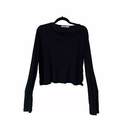 T By Alexander Wang Black Long Sleeve T-Shirt Size Small • $30