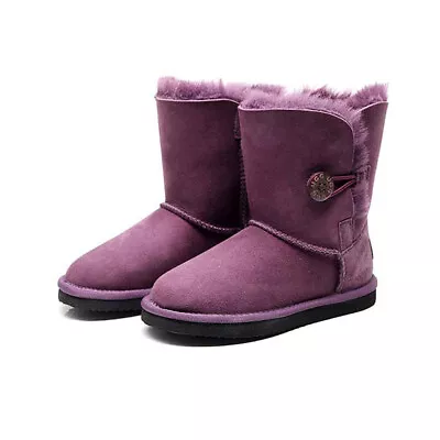 UGG Tasman-Kids Button Boots Aus Made Premium Aus Sheepskin 5991 KB Purple • $69