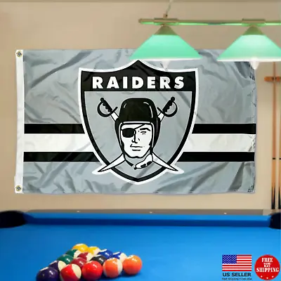 Raiders FLAG 3X5 Las Vegas Banner American Football New Man Cave Flags USA. • $18.87