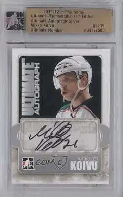 2011-12 ITG Ultimate Memorabilia 11th Edition Silver /19 Mikko Koivu Auto • $22.10