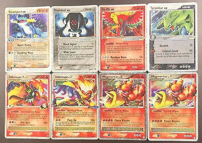 Pokemon Card Lot RARE Holo Ex LV.X Swampert Ho-Oh Tyranitar Infernape Registeel • $120