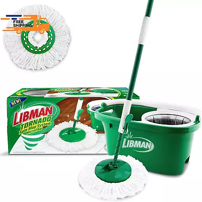 Libman Tornado Spin Mop System - Mop And Bucket With Wringer Set For Floor Clean • $64.89