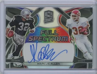 2022 Spectra Marcus Allen Full Spectrum Autographs Silver Prizm Auto /50 M42 • $0.99