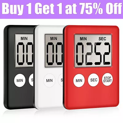 £3.28 • Buy Digital Kitchen Timer Countdown Magnetic Fridge Egg Cooking LCD Timing Clock