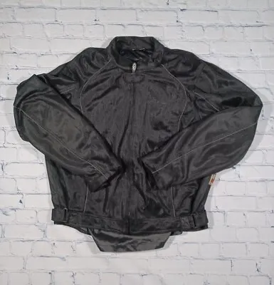 FIELDSHEER Jacket Mens XL Black Motorcycle PHOSLITE RAINGUARD Biker Armored Coat • $38.49