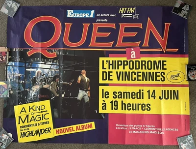 $305.69 • Buy Queen Paris Original Concert Poster 1986 Very Large 61”x46”