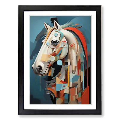 Horse Dadaism Wall Art Print Framed Canvas Picture Poster Decor Living Room • £24.95