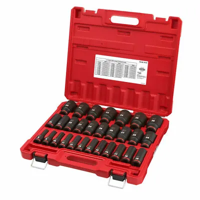 Milwaukee 49-66-7015 29-Pc. 1/2  Drive Metric Socket Set New • $189.95