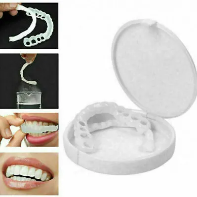 Smile Snap On Upper＆Bottom Set False Teeth Denture Veneers Dental Tooth Cover • $6.89
