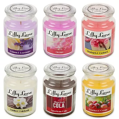 Lilly Lane 18oz Summer Scented Candles Glass Jar Fragrance Aromatic Home Gift • £10.99