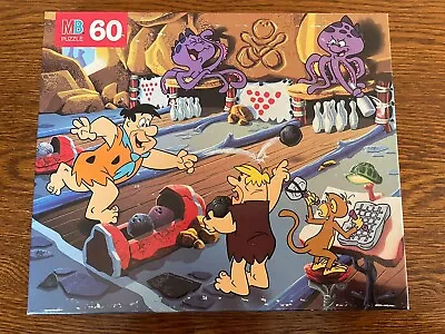 The Flintstones: Fred And Barney Go Bowling-Milton Bradley 60 Piece 1993 Puzzle • $12.99