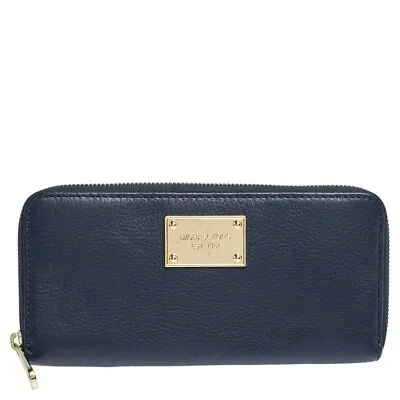 Michael Kors Saffiano Jet Set Zip Around Wallet - Navy • $41.56