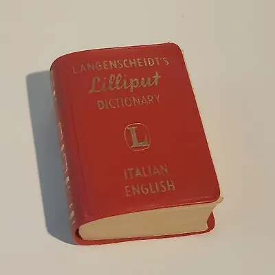 Vintage 1964 Miniature Langenscheidt's Lilliput Italian - English Dictionary 2  • $17